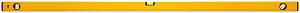 Уровень "Стайл", 3 глазка, желтый усиленный корпус, фрезер. рабочая грань, шкала, Профи 1500 мм FIT