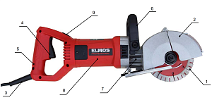 Штроборез ELMOS EMB-1310 1600Вт, 125 мм e70 525