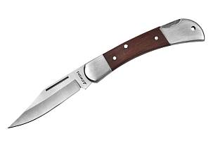 STAYER 82 мм, средний, с деревянными вставками, складной нож, Professional (47620-1)