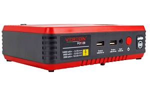 Пусковое устройство VERTON Energy ПУ-1400 (напр.сети 230В,макс. пуск. ток 600А,компрессор 10 б,емкость 14000мА*ч/44,8Вт*ч,тип аккум. Li-Po,USB1:5В/1A,USB2:5В/2A,кол-во USB:2шт)20 шт/кор